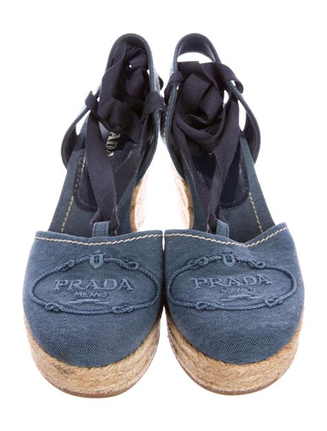 prada espadrilles sandals|Prada espadrilles denim.